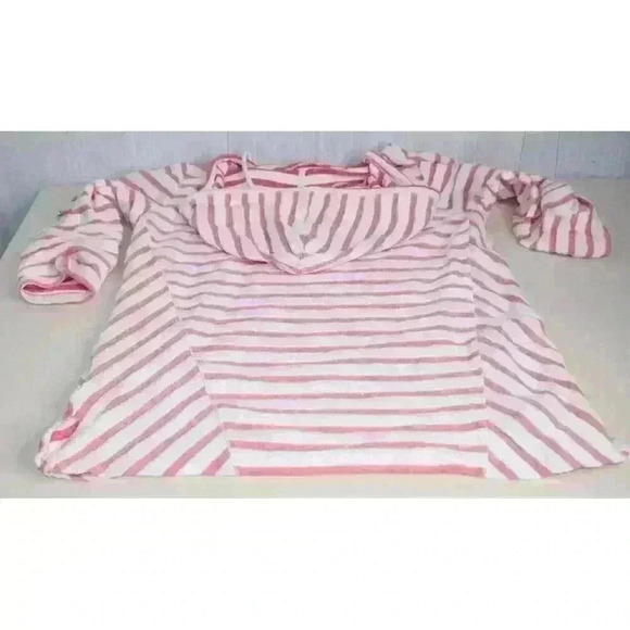 Calvin Klein Performance Striped Hoodie Nautical Beach Classy Y2K Women's Size M - Picture 10 of 13